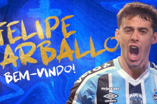 Grêmio anuncia oficialmente o volante uruguaio, Felipe Carballo