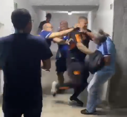 Vídeo: torcedores do CSA partem para cima de dirigentes do Inter
