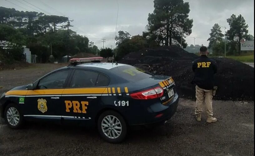 Idoso é preso furtando asfalto da BR-470 para usar em obra particular na Serra