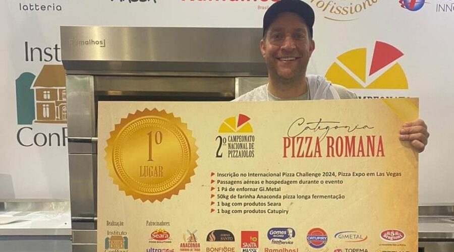 Heitor Benatti, pizzaiolo de Caxias do Sul, disputou o 2º Campeonato Naciona e levou o primeiro lugar na categoria Pizza Romana.