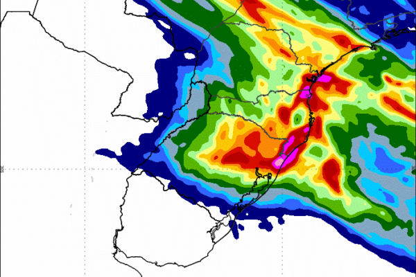 Ciclone vai causar chuvas intensas e ventos fortes em parte do RS nas próximas horas