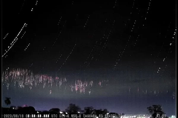 Sprites iluminam os céus: Observatório em Taquara registra fenômeno raro durante tempestade