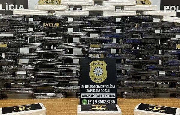 Polícia apreende 90 quilos de cocaína próximo ao Aeroporto de Porto Alegre