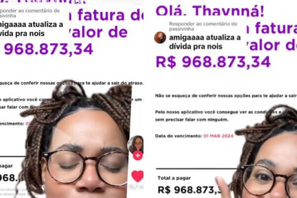 Mulher perde o emprego, não paga dívida de 5 mil no Nubank e conta chega a R$ 968.000