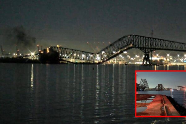 Ponte gigantesca desaba nos EUA depois de colisão com navio cargueiro