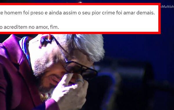 Belo chora em primeiro show pós separação e assunto vira uma enxurrada de piadas
