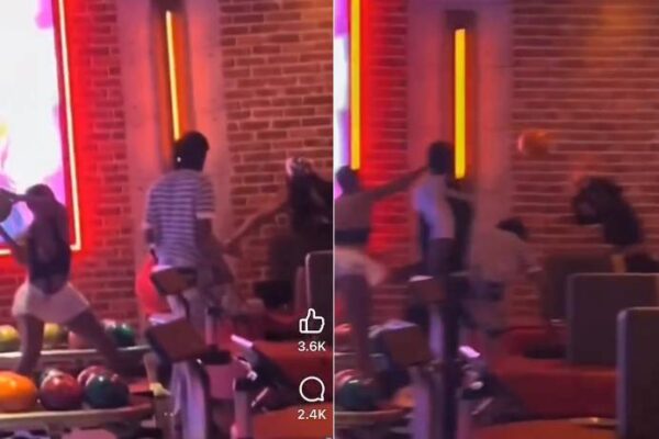 Mulher insana joga duas bolas de boliche durante briga e vídeo viraliza