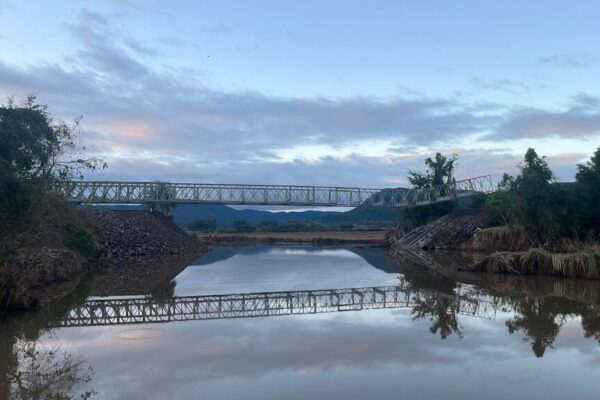 Ponte provisória sobre o Arroio Grande é liberada para tráfego em Santa Maria