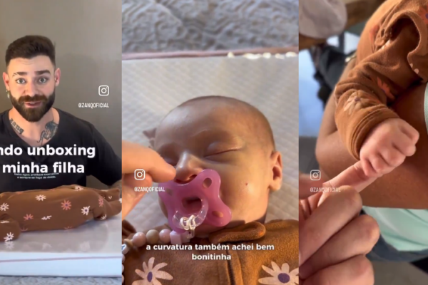Pai coruja faz “unboxing” da filha bebê e vídeo fofo viraliza; assista