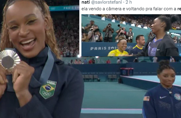 Rivalidade entre Rebeca Andrade e Simone Biles vira meme; confira os melhores