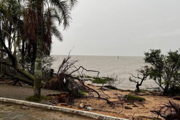 São Lourenço do Sul registra destelhamento de casas e estragos em pontes devido às chuvas