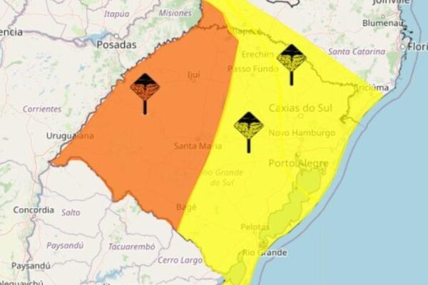 Inmet divulga alerta para tempestade no Rio Grande do Sul