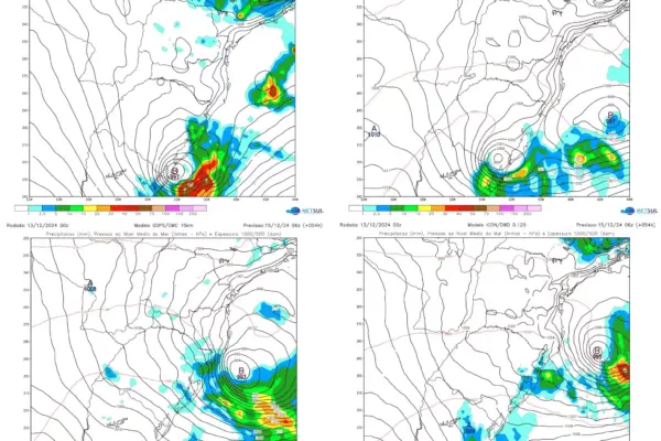 Instabilidade com risco de ciclones e chuva intensa atinge o Rio Grande do Sul